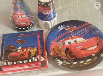 8 Piece Cars Lightning McQueen party Set